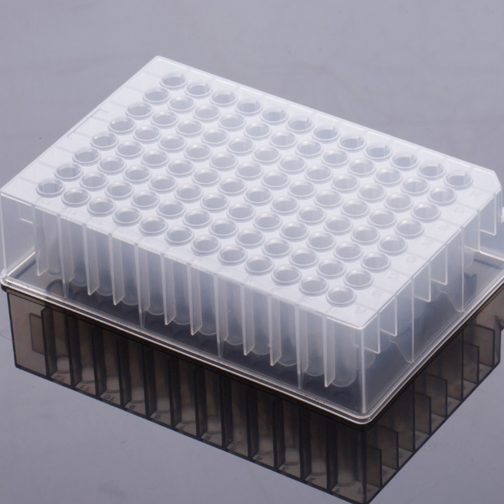 ADAMAS BETA Deep Hole Plate Laboratory Supplies 96 Wells Sample Clear PP Plastic High Capacity Collect Store Bacteria Culture Plate