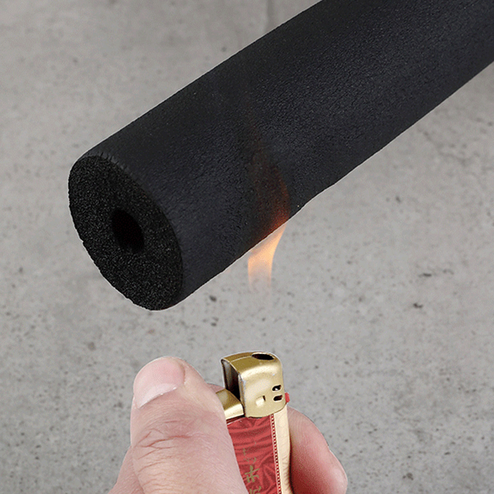 ADAMAS BETA Lab Rubber Plastic Sponge Insulation Pipe Thickened 1.8m Length for Laboratory/Daily Black Foam Noise Reduction Heat-resisting Tube