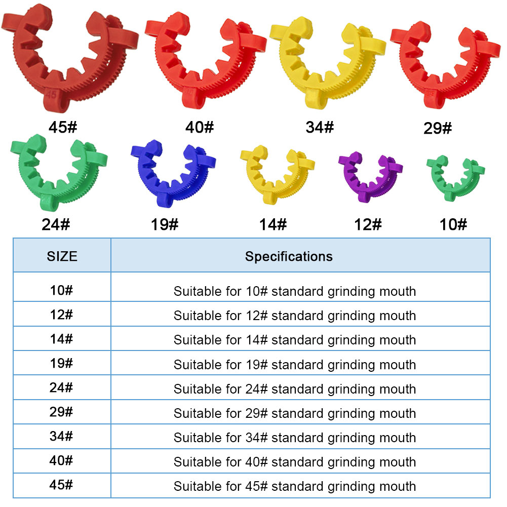 ADAMAS BETA Standard Bung Clamp Tapered Interface Clip Red Laboratory Plastic Fixing Sealing Clips Stainless Sheet Clip