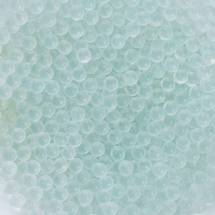 Lab Solid Round Clear Glass Boiling Stones Beads, 3mm Diameter