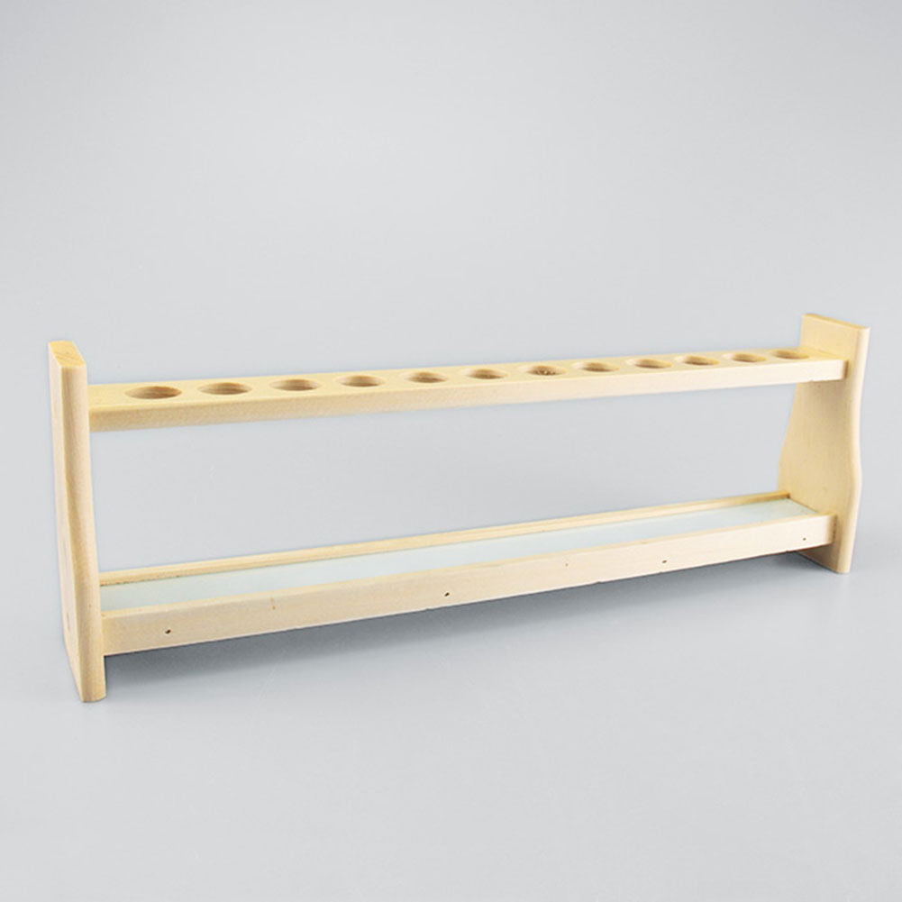 ADAMAS BETA Log Colorimetric Pipe Rack 6-Well 12-Well Wooden Laboratory Porous Tube Holder for 25ml 50ml 100ml Colorimetric Tubes