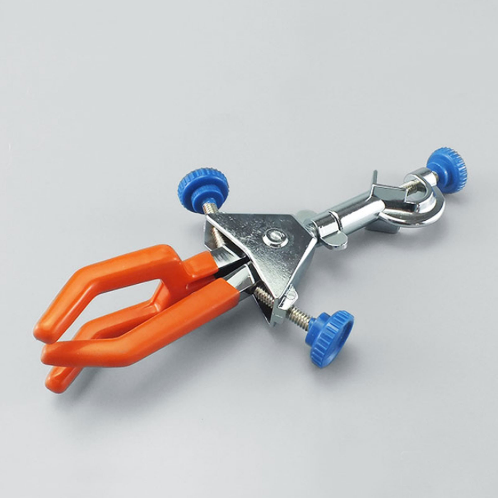 ADAMAS BETA Lab 3-Claw Multipurpose Clamp Alloy Electroplated/Sprayed Double-adjusting Direction Clips with Top Wire Laboratory Multi-function Clamp