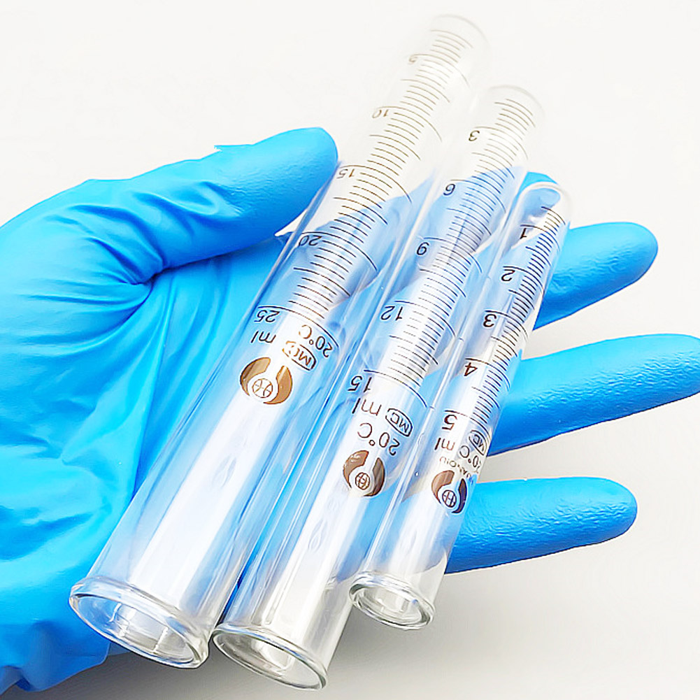 ADAMAS BETA Laboratory Glass Graduated Test Tube 5-100ml Glass Flat Mouth Round Bottom without Cover Lab Glassware(Pack of 20)