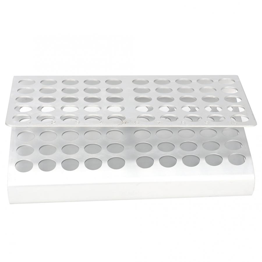 ADAMAS-BETA Lab Test Tube Racks 50 Round Holes Z-Shape Aluminum Alloy Tubes Storage Holders Well Diameter 12.2mm/14.5mm/17.5mm