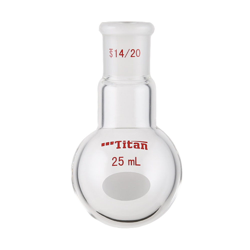 ADAMAS BETA Single Neck Round Bottom Ball Bottle Thick-Walled Clear Lab Glassware Laboratory Flasks for Heating/Reaction/Distillation Experiment