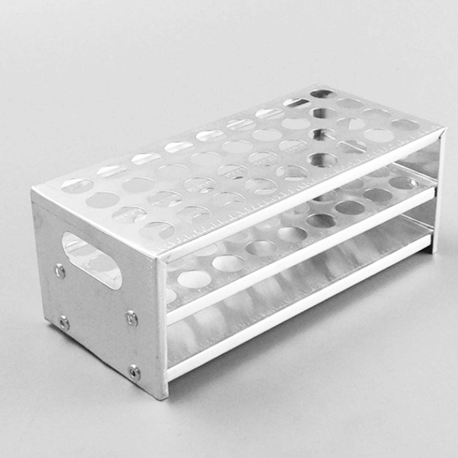ADAMAS BETA Laboratory Test Tube Stand Aluminum Test Tube Rack Multifunctional Test Tube Holder 24-40 Well Hole Diameter 12.5-32mm
