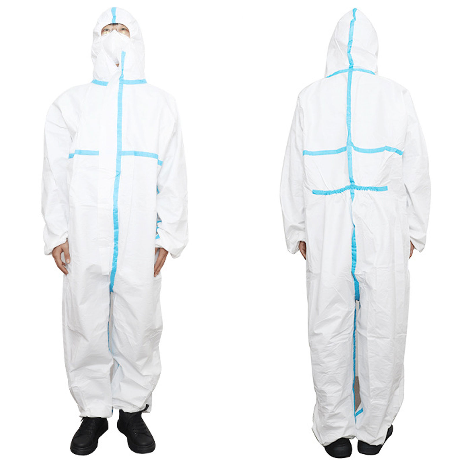 ADAMAS BETA Sterile Disposable Protective Clothing Siamese Hooded One-Piece Laboratory Dustproof Antistatic Coverall Suitable Height 165-185cm