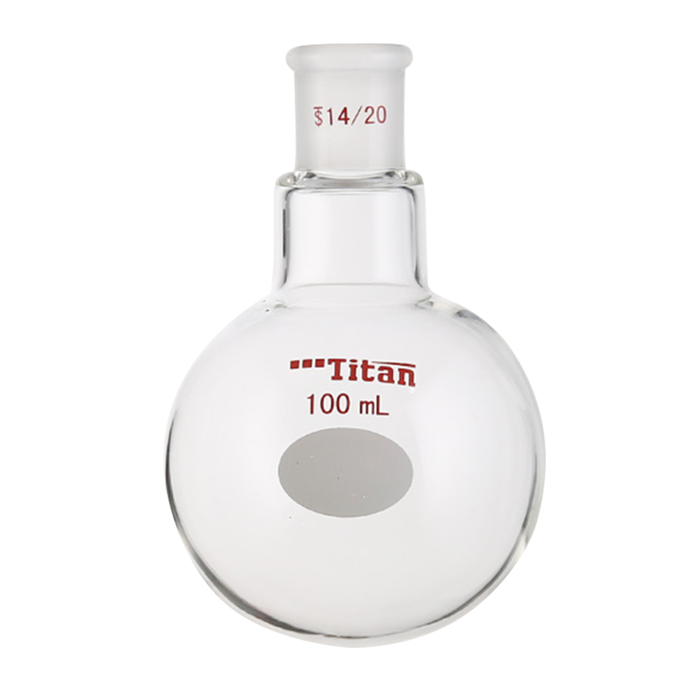 ADAMAS BETA Single Neck Round Bottom Ball Bottle Thick-Walled Clear Lab Glassware Laboratory Flasks for Heating/Reaction/Distillation Experiment