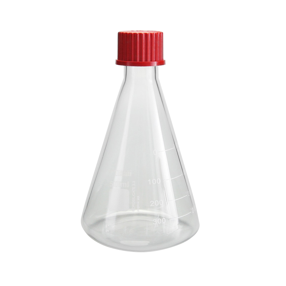 ADAMAS BETA Lab Triangular Standard Sample Bottle with Cover Silicone Gasket Glass Graduated Liquid Storage Laboratory Reagent Bottle