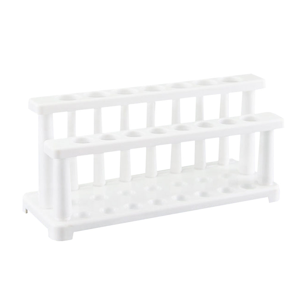 ADAMAS BETA Laboratory Double-Layer Detachable Plastic Test Tube Rack with Column 15-Well for Test Tube Storage/Drying Holder