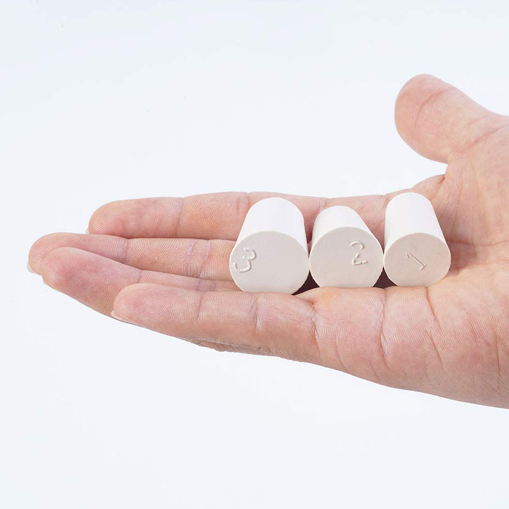 ADAMAS BETA Wholesale 26-30pcs White Rubber Plug Mixed Size Sealing Solid Cork without Hole Laboratory Conical Bottle Stoppers for Test Tube/Flask