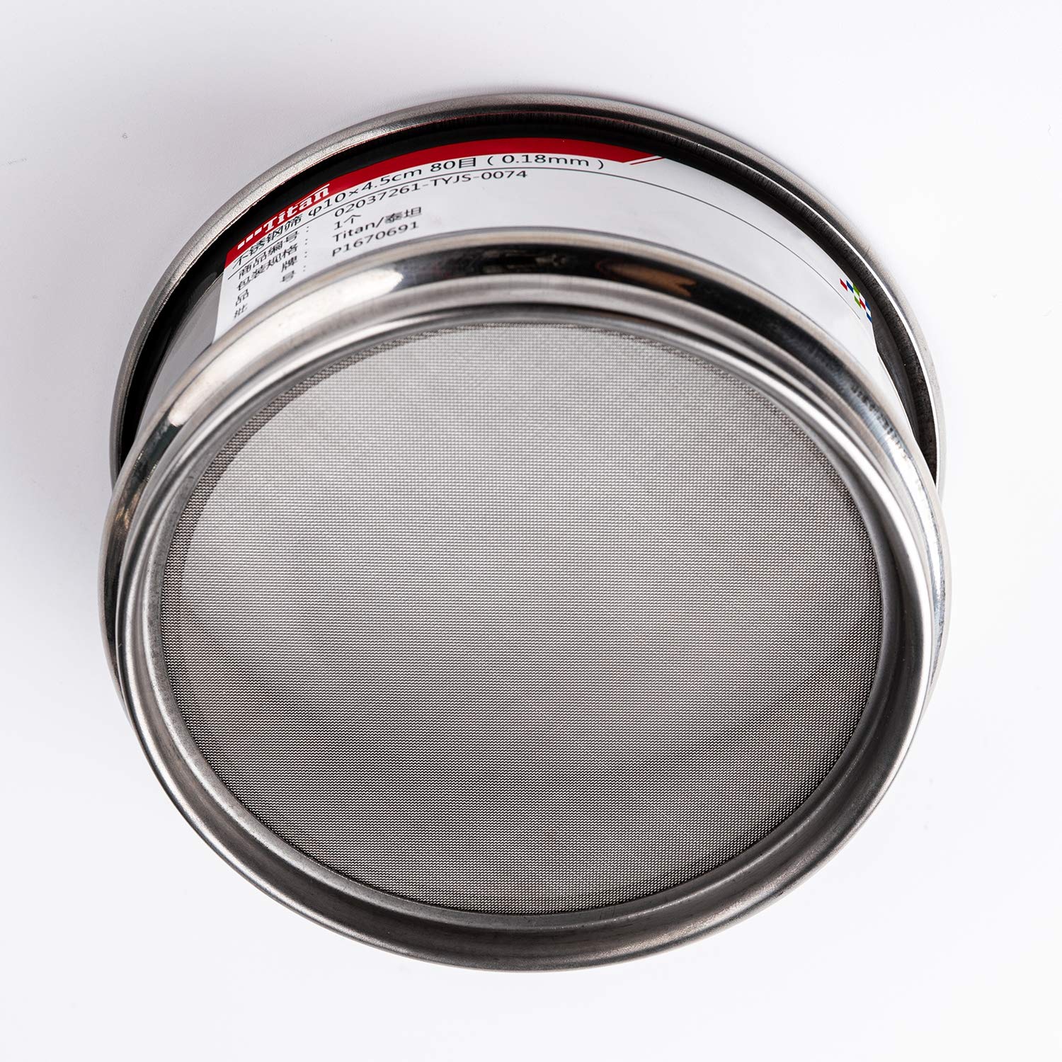 Adamas-Beta 10x4.5cm 140 Mesh 304 Stainless Lab Sieves Economy Test Sieve 304 Stainless Steel Wire Cloth (0.105mm)