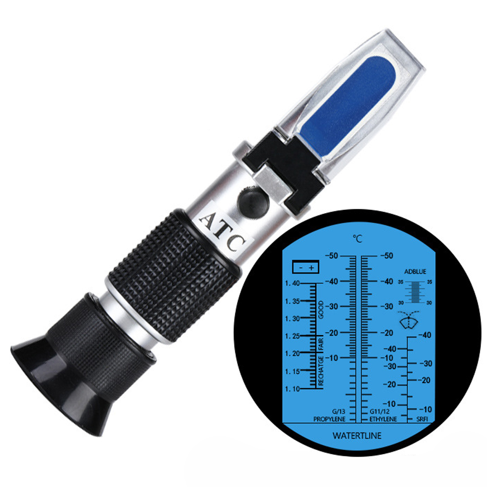 ADAMAS-BETA Lab Handheld Refractometer ATC Electrolyte Hydrometer Detector Antifreeze Freezing Point Battery Fluid/Glycol/Coolant Concentration Tester