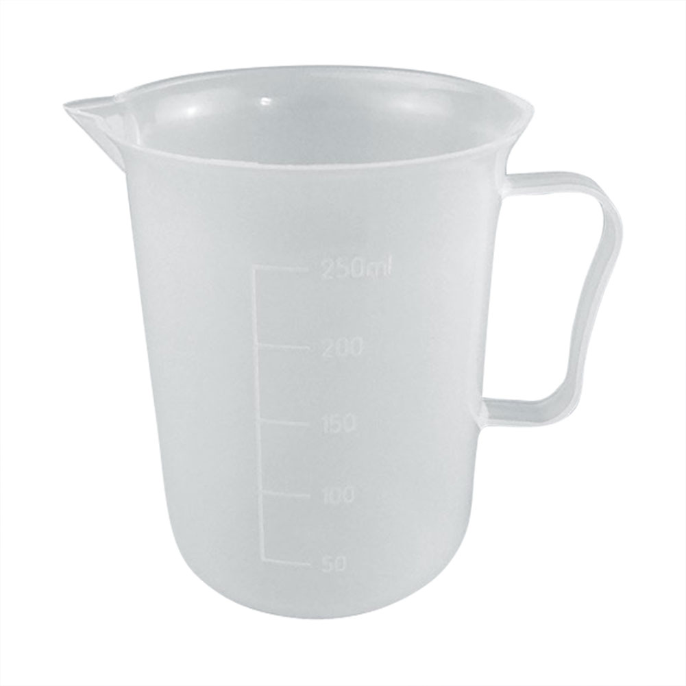ADAMAS-BETA Lab Glass Measuring Cup Triangle Beaker Plastic Measuring Cup for Weighing Liquids Solids