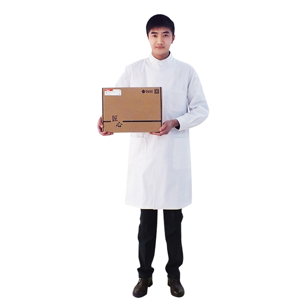 ADAMAS BETA Lab White Coat Polyester Cotton Single Breasted Men's/Women's Nurse Uniform Long Sleeve Laboratory Protective Jacket