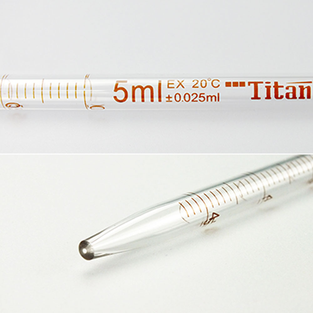 ADAMAS BETA Ring-marked Graduated Straw Pipe High Borosilicate Glass Pipette Laboratory Trace Liquid Transfer Tubes 0.5-50ml Dropper