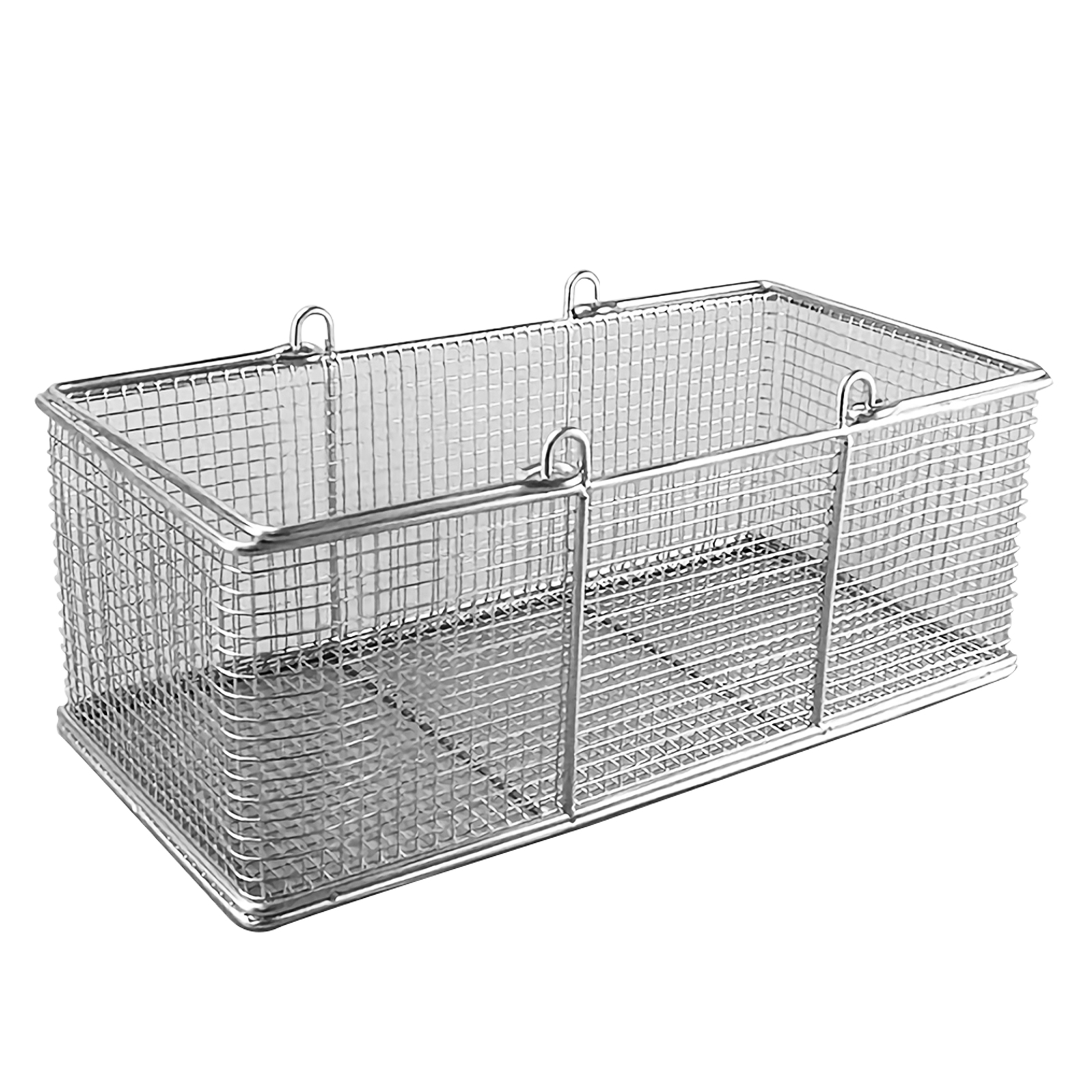 ADAMAS BETA Lab 304 Stainless Steel Wire Basket With Handle Cleaning/Disinfection Frame Storage/Draining Basket for Laboratory