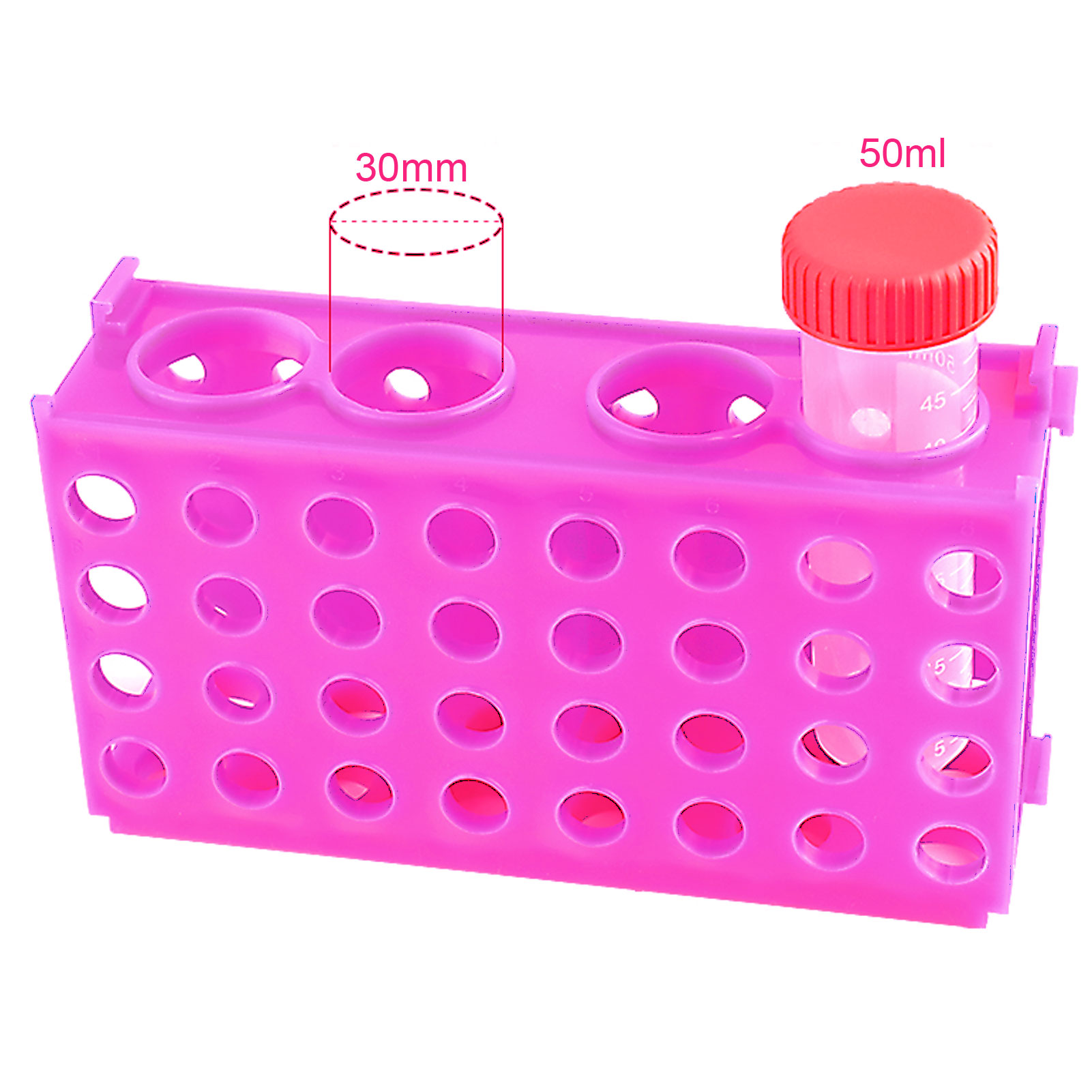 ADAMAS BETA PP Multi-Purpose Test Tube Rack 80-Well Four-sided Detachable Centrifuge Tube Stand Laboratory Cryovials Storage Holder