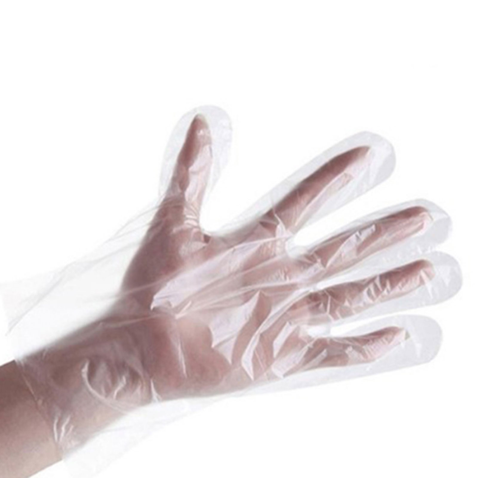 ADAMAS BETA Wholesale 100pcs/Box Disposable Sanitary PE Gloves Transparent Non Sterilized Waterproof Laboratory Protective Cleaning Gloves