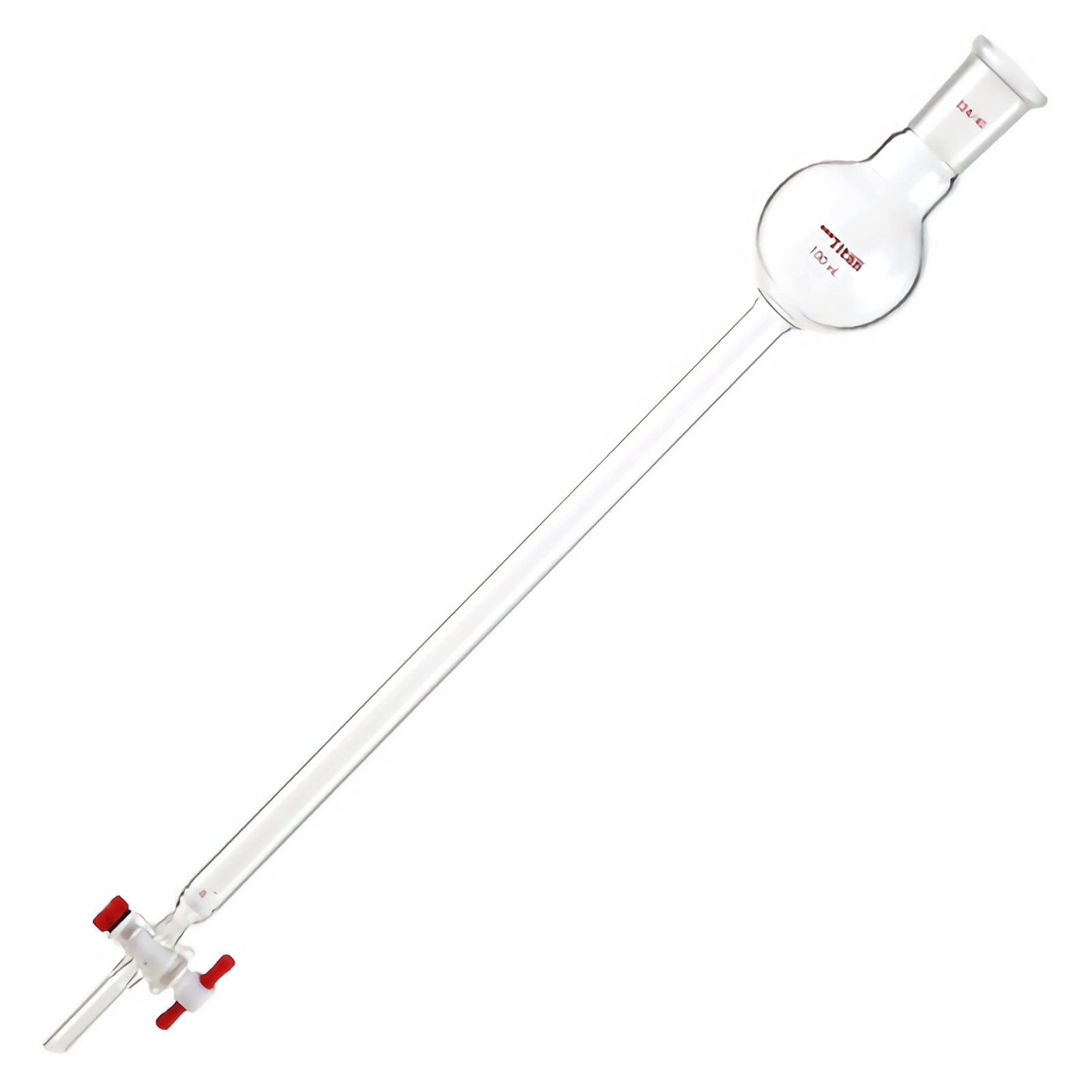 ADAMAS-BETA Laboratory Glass Chromatography Columns with Joint/Reservoir/Fritted Disc/PTFE Stopcock Grinding Mouth 24/40 100-500ml Lab Glassware