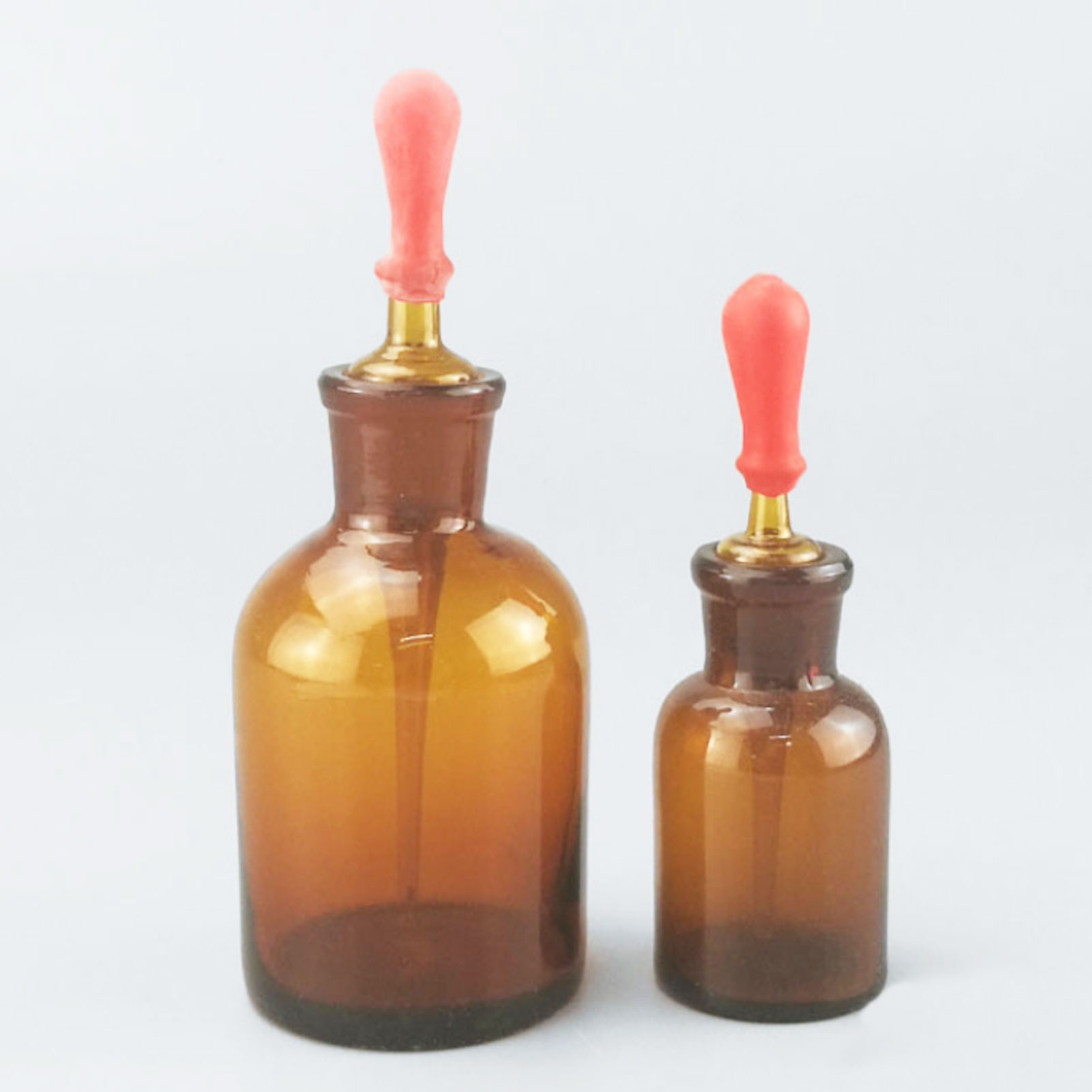 ADAMAS BETA Glass Dropper Bottle 30ml 60ml 125ml Dropping Reagent Storage Bottle with Rubber Head Stopper Scaleless Lab Glassware