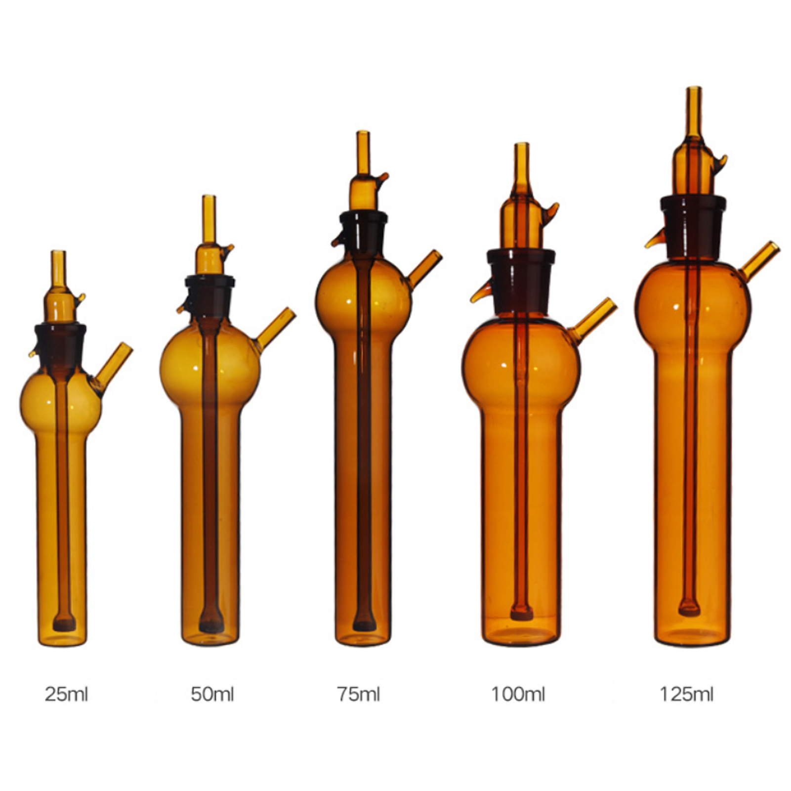 ADAMAS BETA Bubbling Absorption Bottle Grinding Mouth Sand Core Laboratory Air Sampling Tube Glass Absorption Tubes 10-125ml