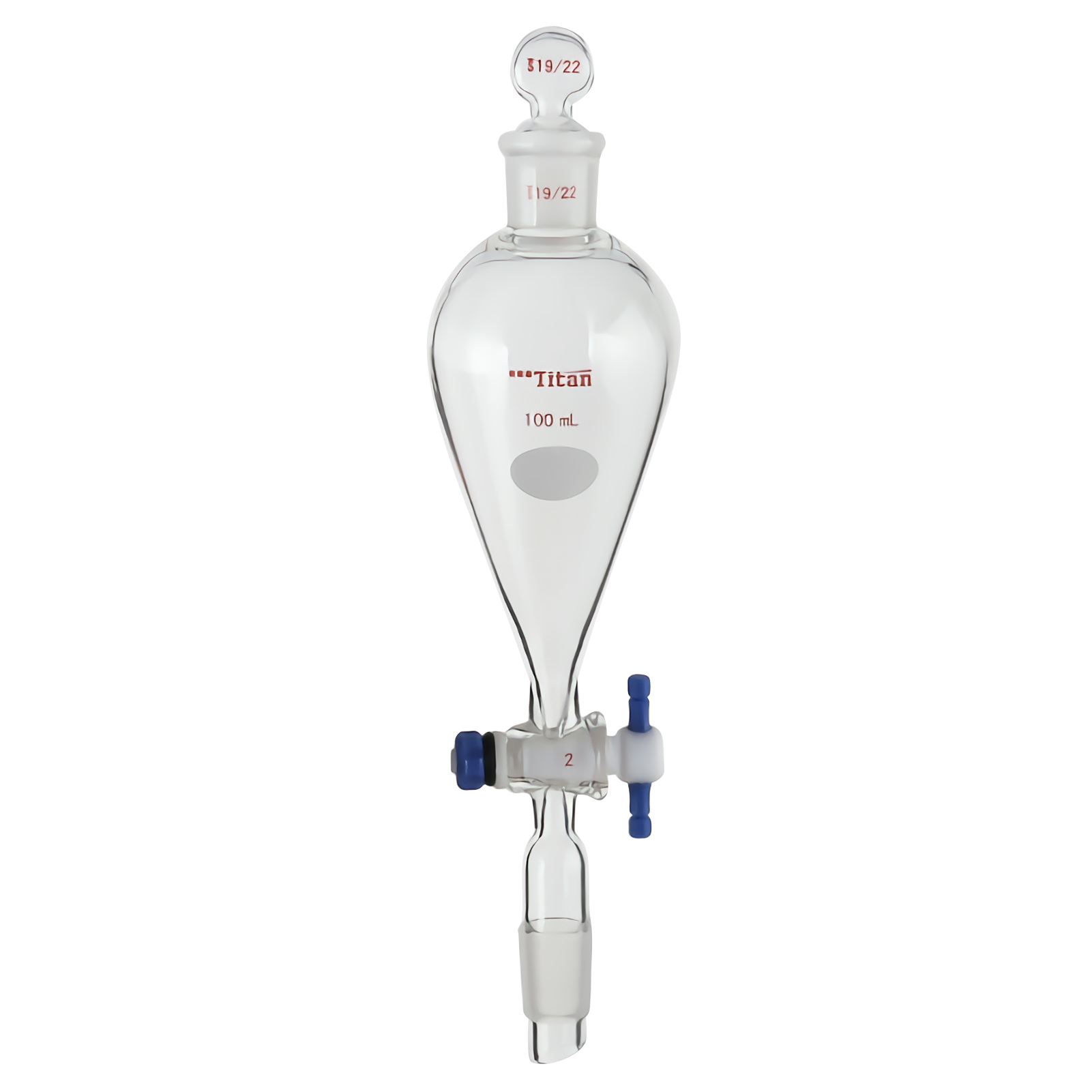 ADAMAS BETA Glass Separating Funnel Laboratory Funnels with Top Plug PTFE/Glass Cock Grinding Mouth 60-1000ml Pear-Shape Lab Filters