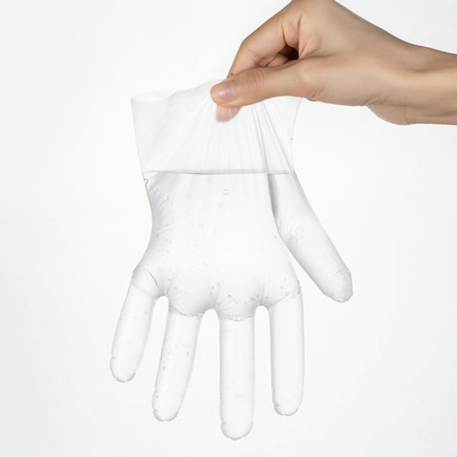 ADAMAS BETA Wholesale 100pcs/Box Disposable Sanitary PE Gloves Transparent Non Sterilized Waterproof Laboratory Protective Cleaning Gloves