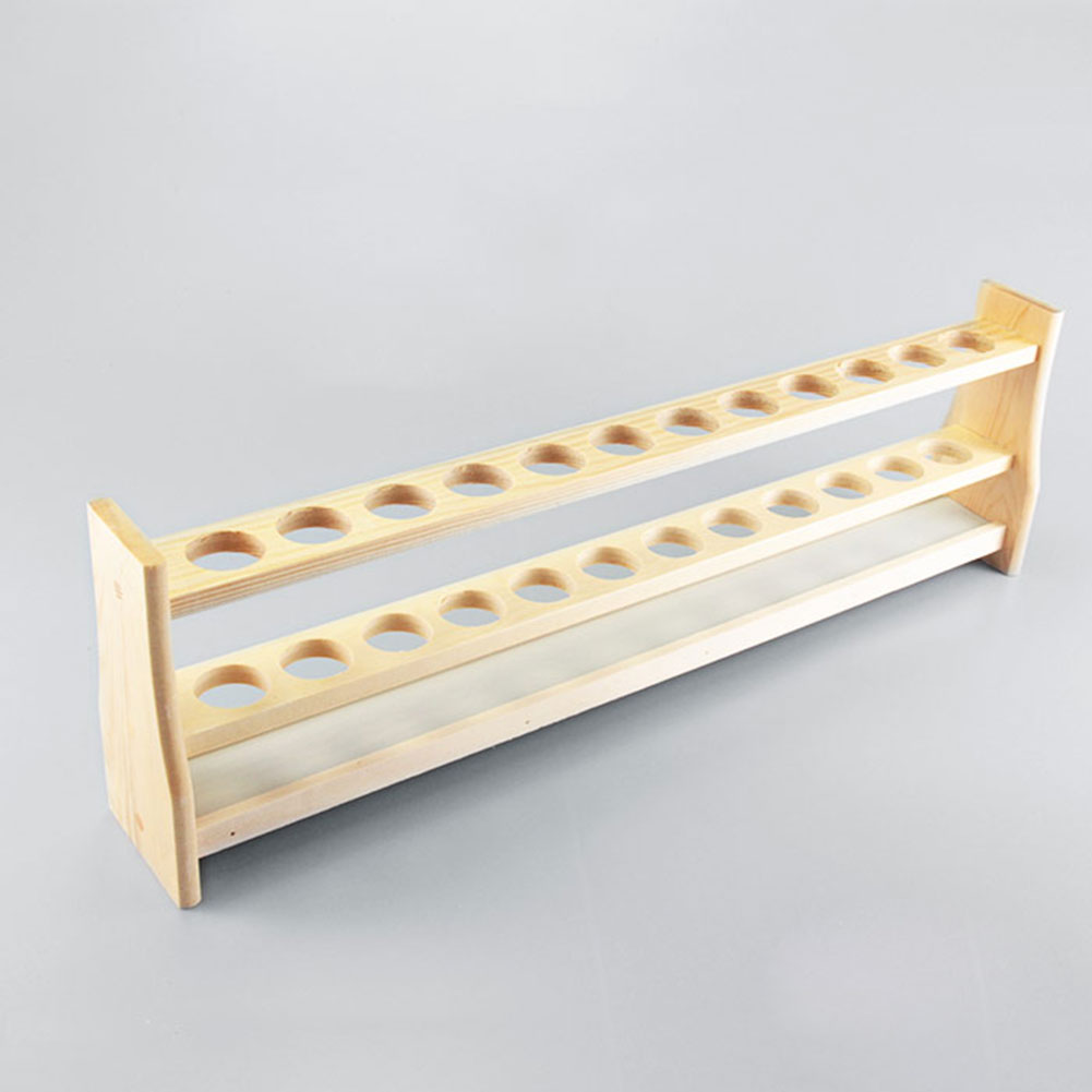 ADAMAS BETA Log Colorimetric Pipe Rack 6-Well 12-Well Wooden Laboratory Porous Tube Holder for 25ml 50ml 100ml Colorimetric Tubes