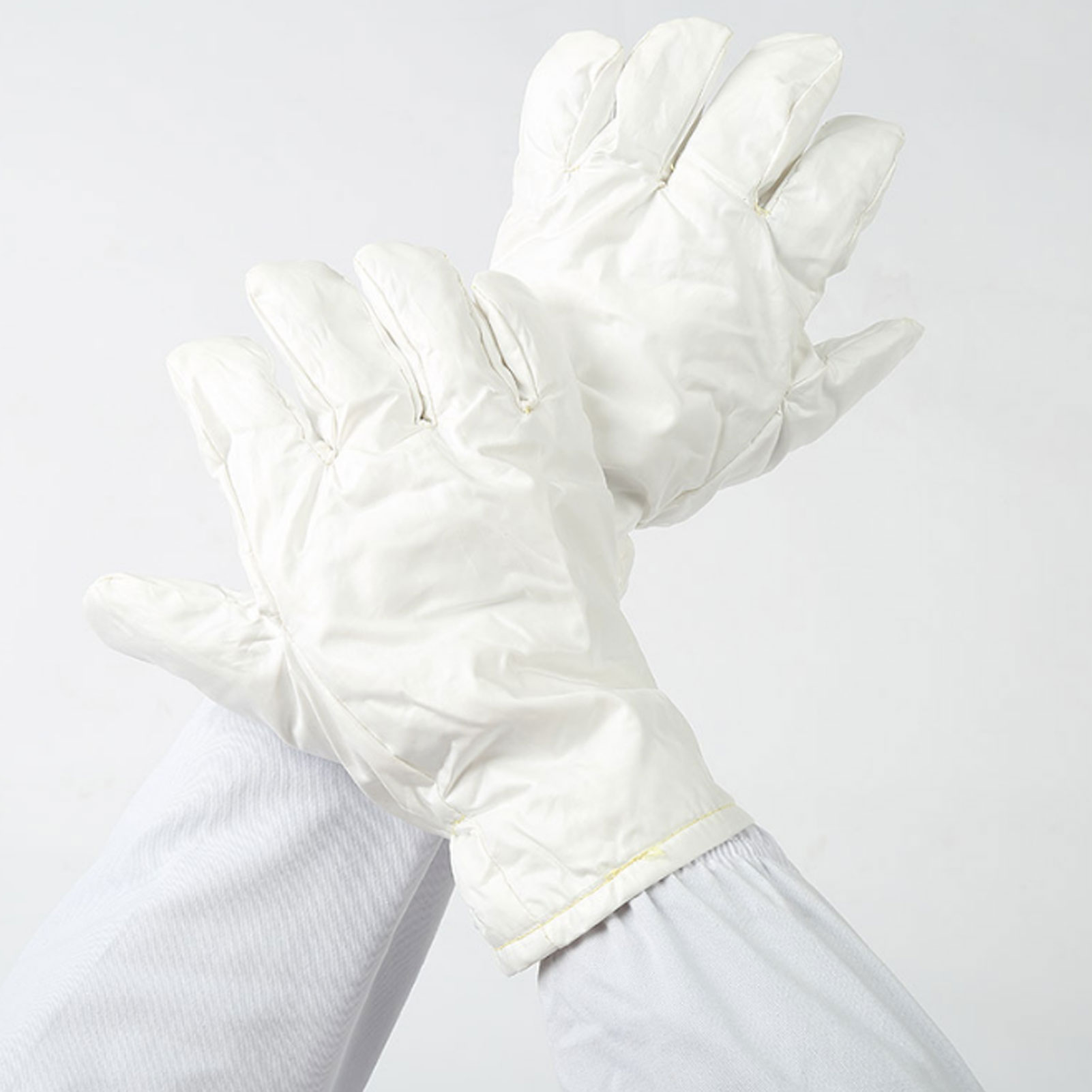 ADAMAS BETA 1 Pair Dust Free High Temperature Resistant Gloves 180 ℃ ~ 200 ℃ HT Fabric 27cm Laboratory Antistatic White Gloves