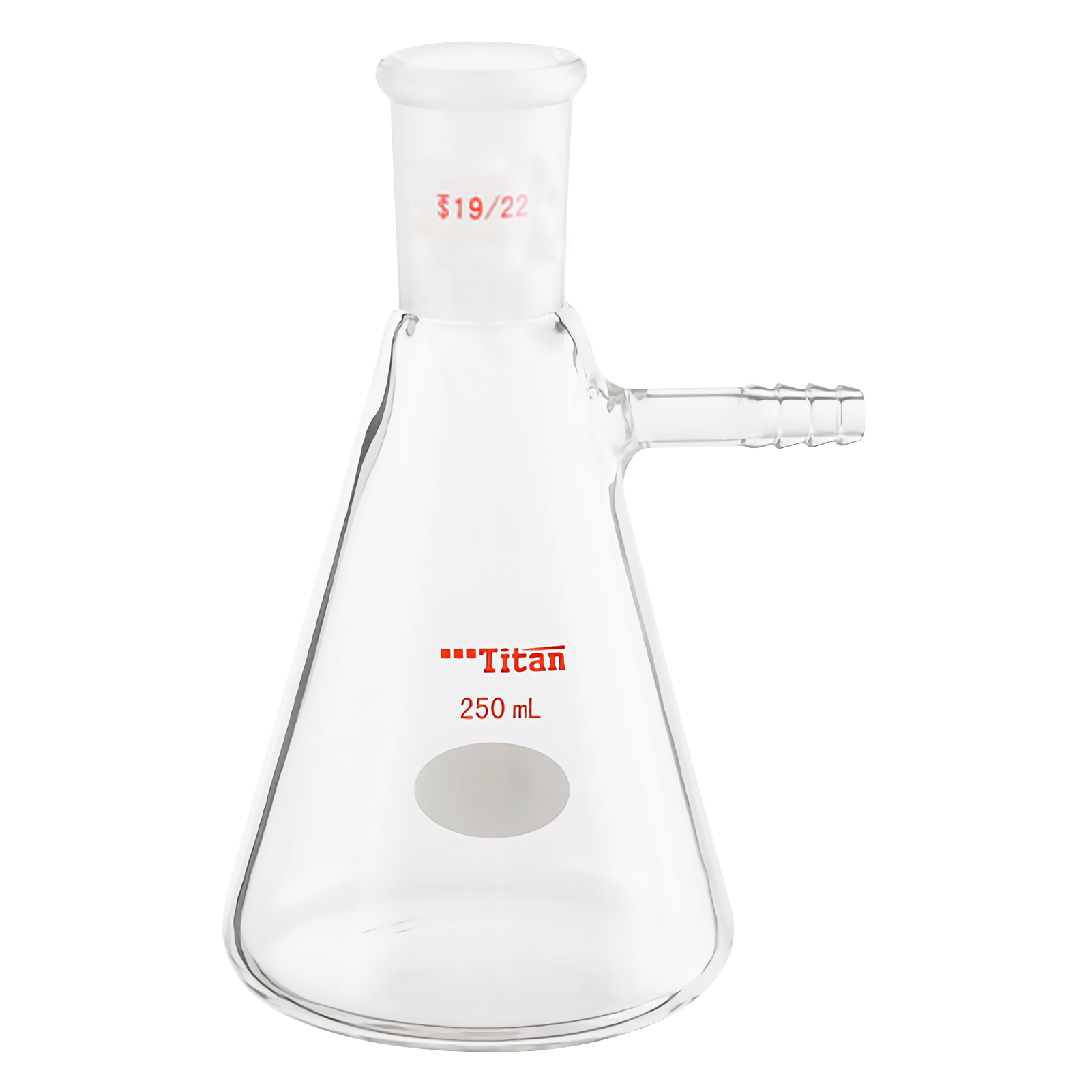 ADAMAS-BETA Glass Suction Bottle with Grinding Mouth 19/22 24/40 Laboratory Conical Flask 250ml 500ml Upper Pipe Solution Reagent Filter Bottles