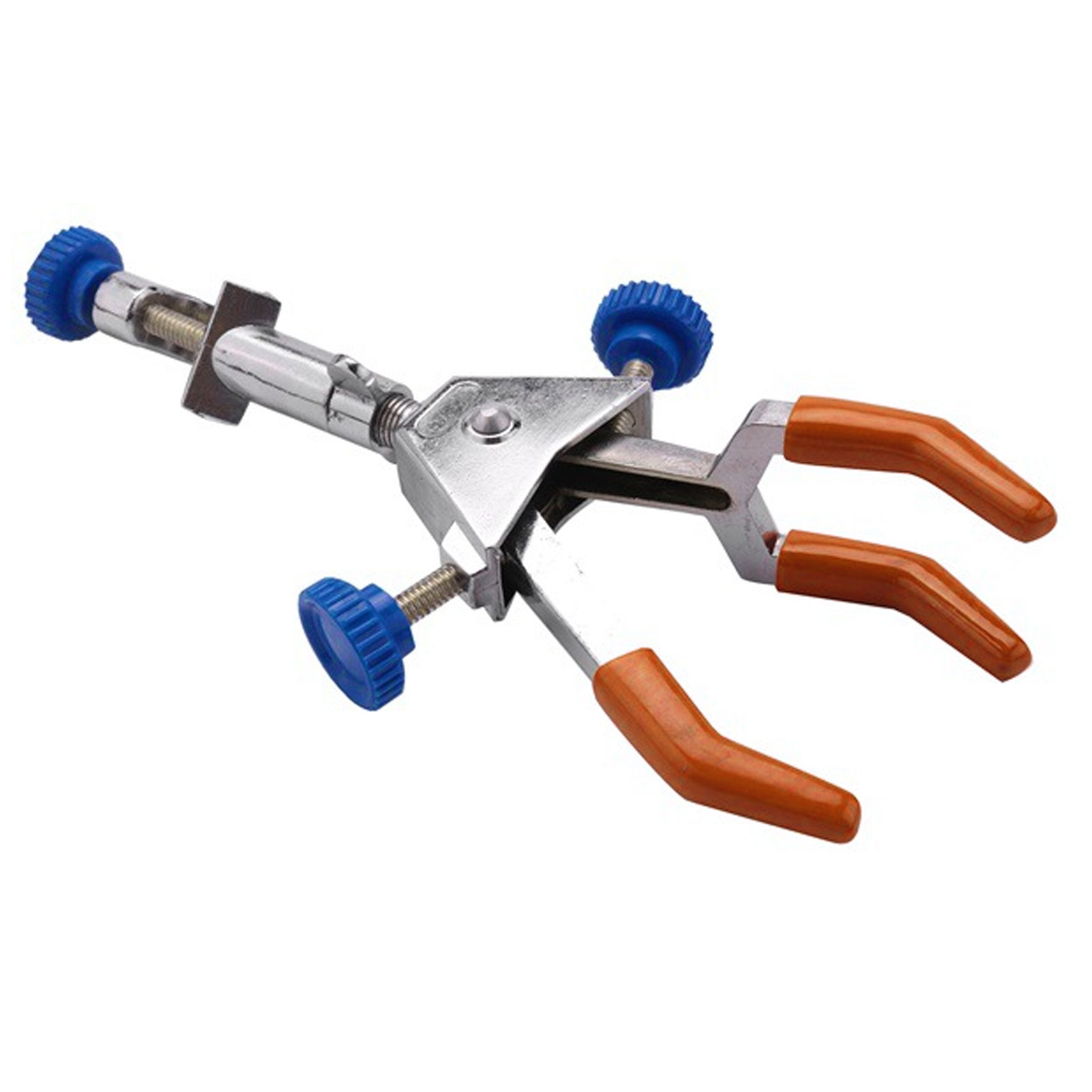 ADAMAS BETA Lab 3-Claw Multipurpose Clamp Alloy Electroplated/Sprayed Double-adjusting Direction Clips with Top Wire Laboratory Multi-function Clamp