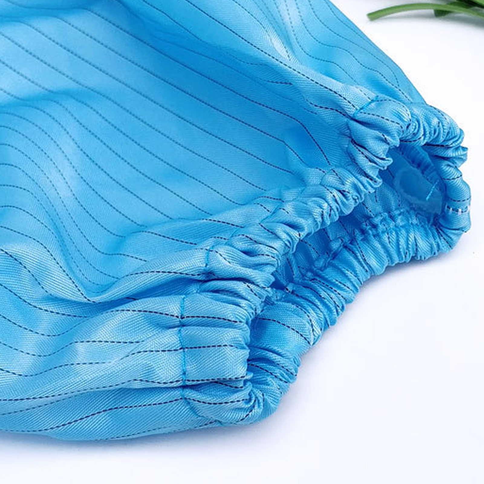 ADAMAS BETA 5 Pairs Lab Antistatic Sleeve Cover Unisex Dust-free One Size Elastic Cuffs Breathable Blue Stripe Sleeves for Workshop/Laboratory