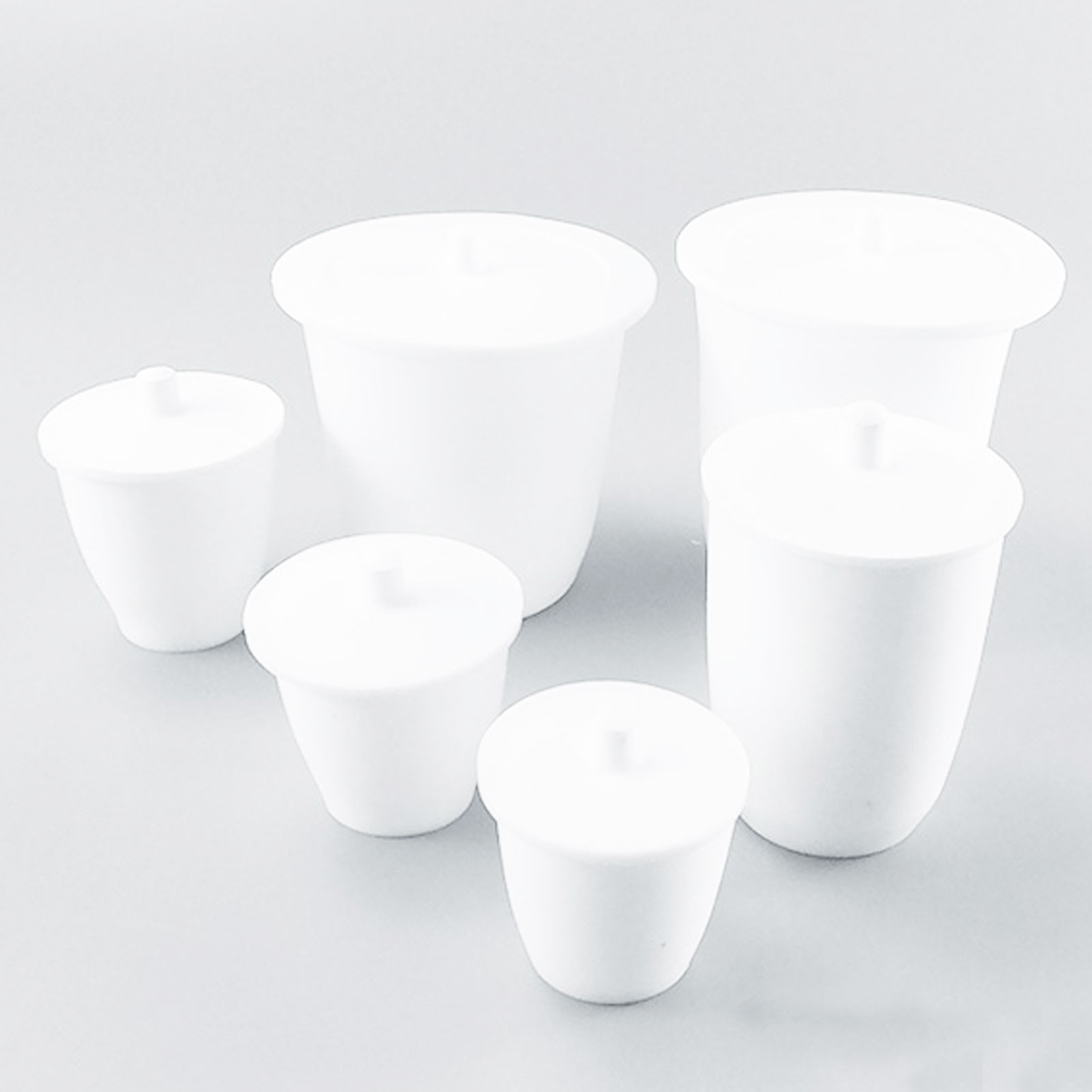 ADAMAS BETA Lab Teflon Crucible with Cap 20-200ml Covered PTFE Crucible for Laboratory Solvent Eevaporation/Crystallization Experiments