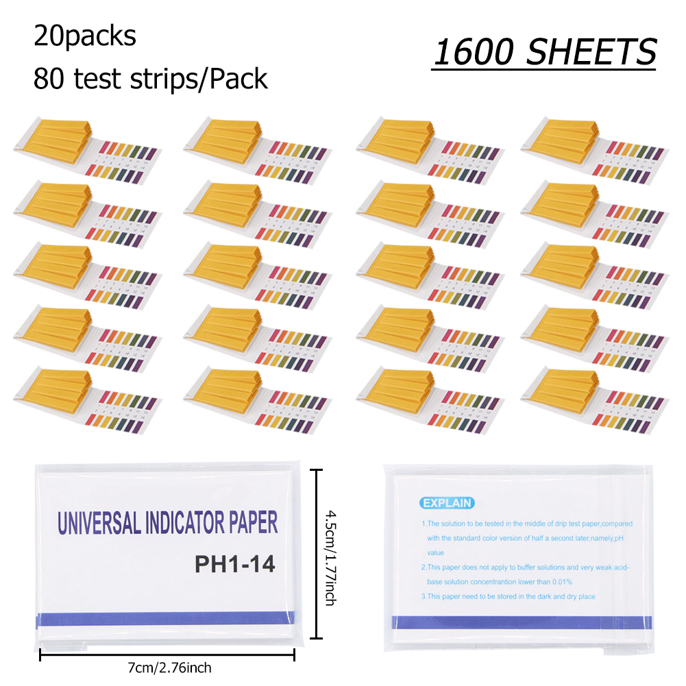 ADAMAS-BETA 1-14 PH Test Stripe Laboratory Universal Indicator Paper for Saliva/Urine Cosmetic/Soil Acid-base PH Test Paper
