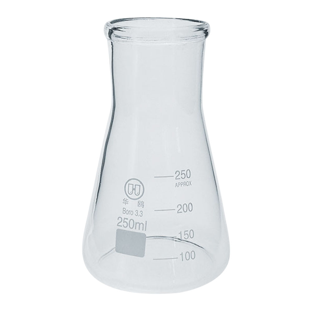 ADAMAS-BETA Lab Glass Triangular Beaker Erlenmeyer Flask with Stopper Narrow Mouth/Wide Neck 25ml-1000ml Micro Erlenmeyer Flask 10ml (Pack of 6/12)