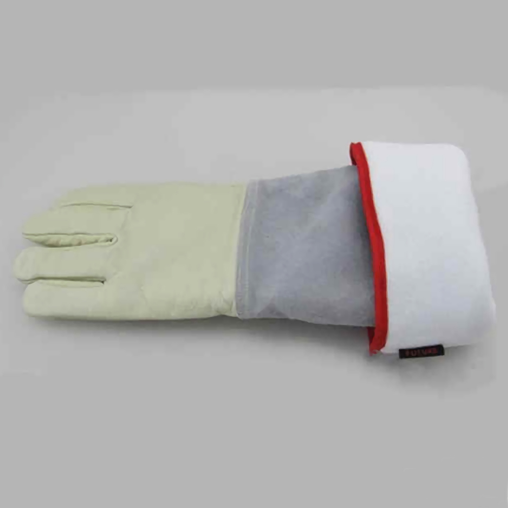 ADAMAS BETA 1 Pair Lab 31-36cm Leather Low Temperature Resistant Gloves - 200 ℃ Liquid Nitrogen Proof Cowhide Antifreeze Laboratory Protective Gloves