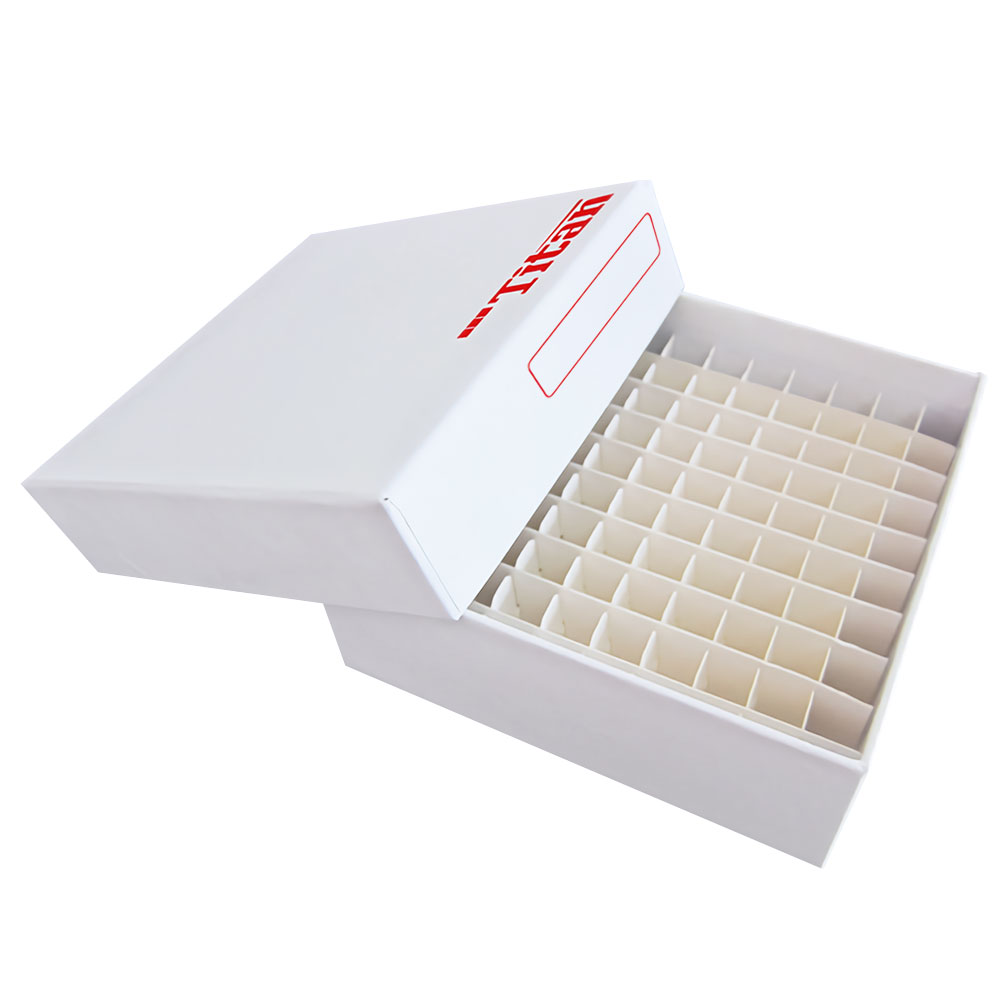 ADAMAS-BETA 15pcs/Set Coated Paper Freezer Low Temperature Resistance -196 ℃ Lab Freezing Boxes Cardboard 80-Grids/100-Grid for 1.5ml/1.8ml Tubes