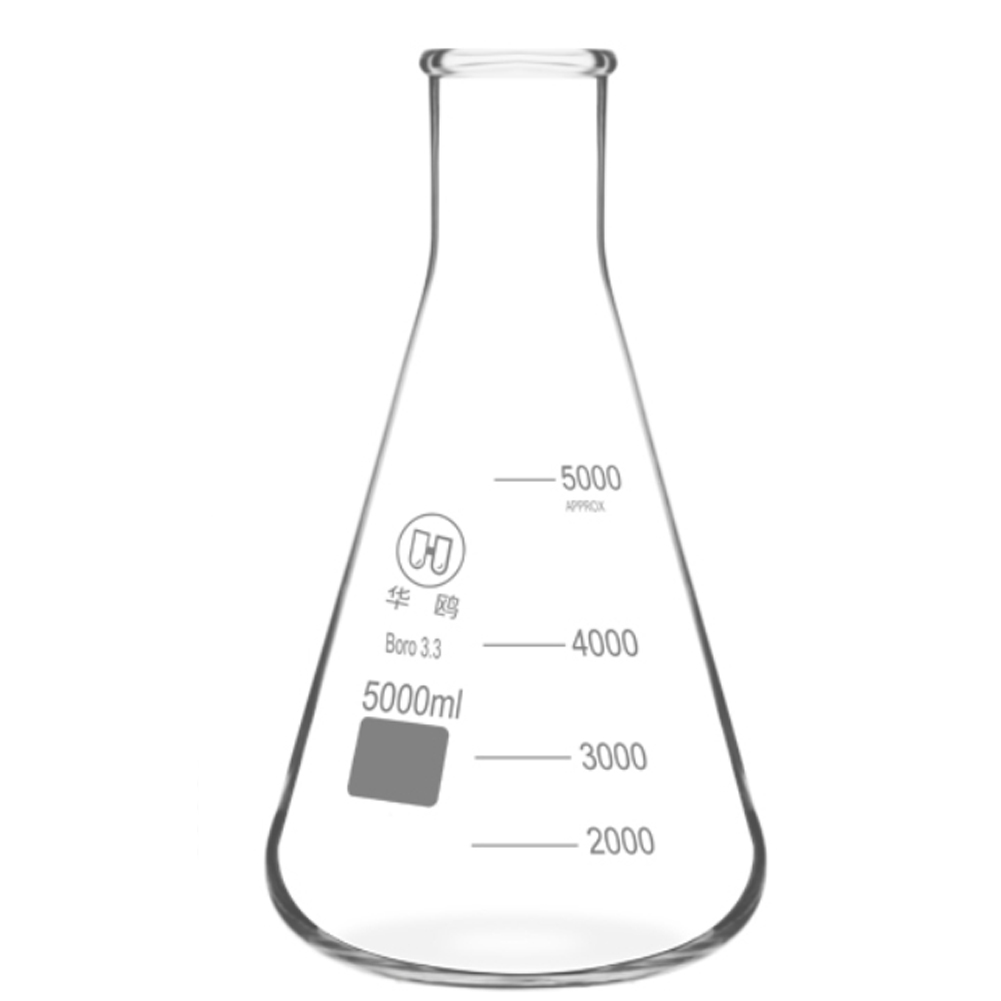 ADAMAS BETA Lab Triangular Flask Laboratory Glass Conical Flask Narrow Mouth Graduated Liquid Reagent Storage Bottle 100-5000ml