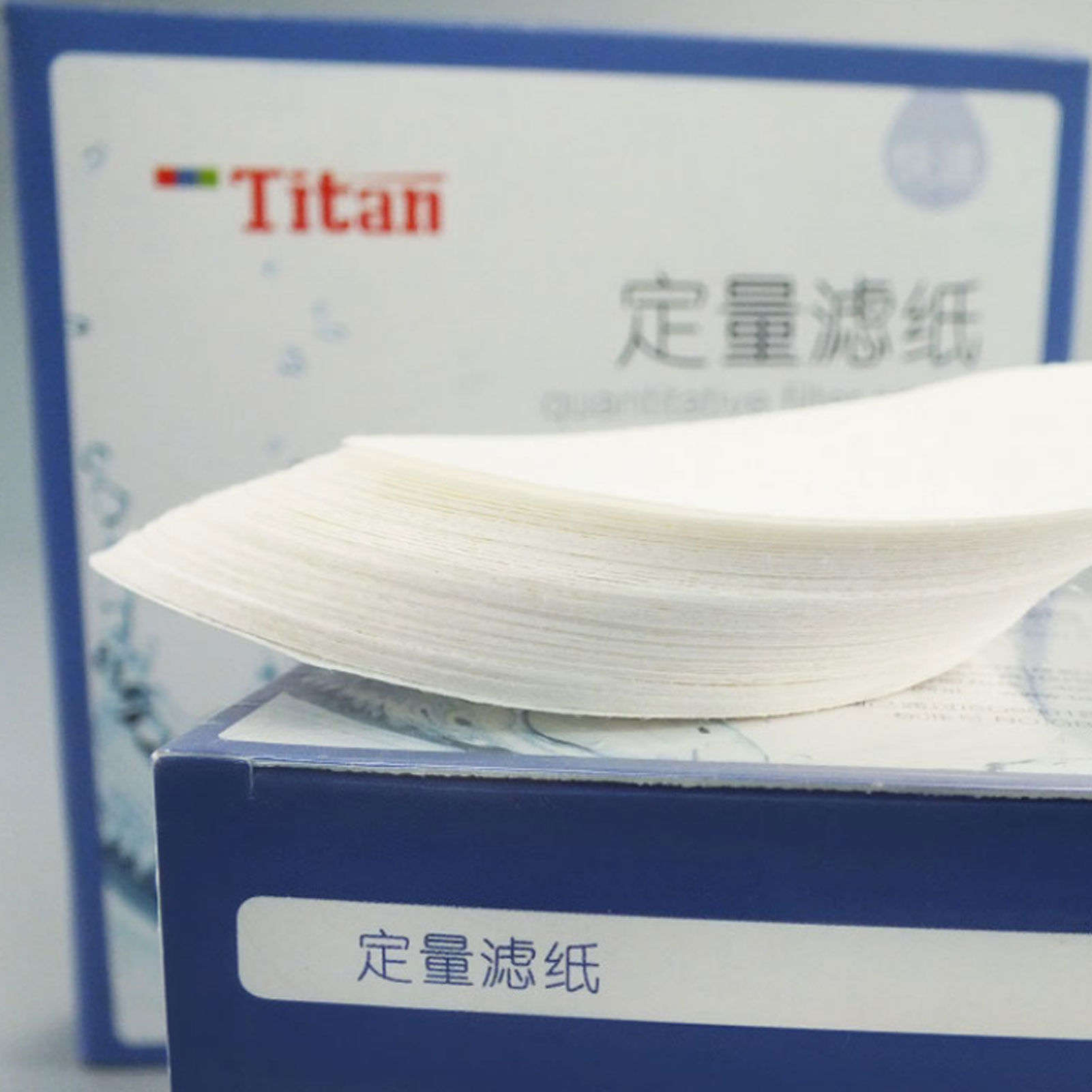 ADAMAS-BETA 100pcs/Box Cotton Fiber Quantitative Filter Paper for Triangular/Buchner Funnel Laboratory Filtration Experiment Round 7cm-18cm