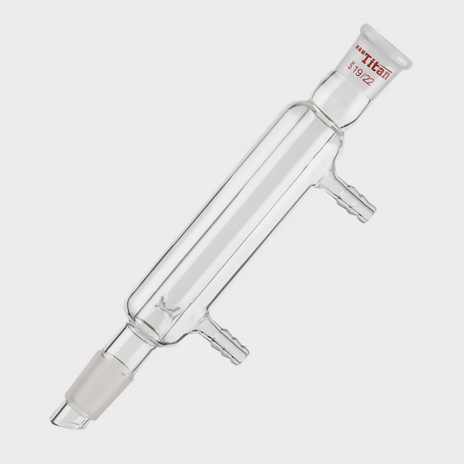 ADAMAS BETA 1pcs Sandwich Fractionation Column 180-330mm Grinding Mouth Laboratory Glass Straight Condenser Tube with Nozzle