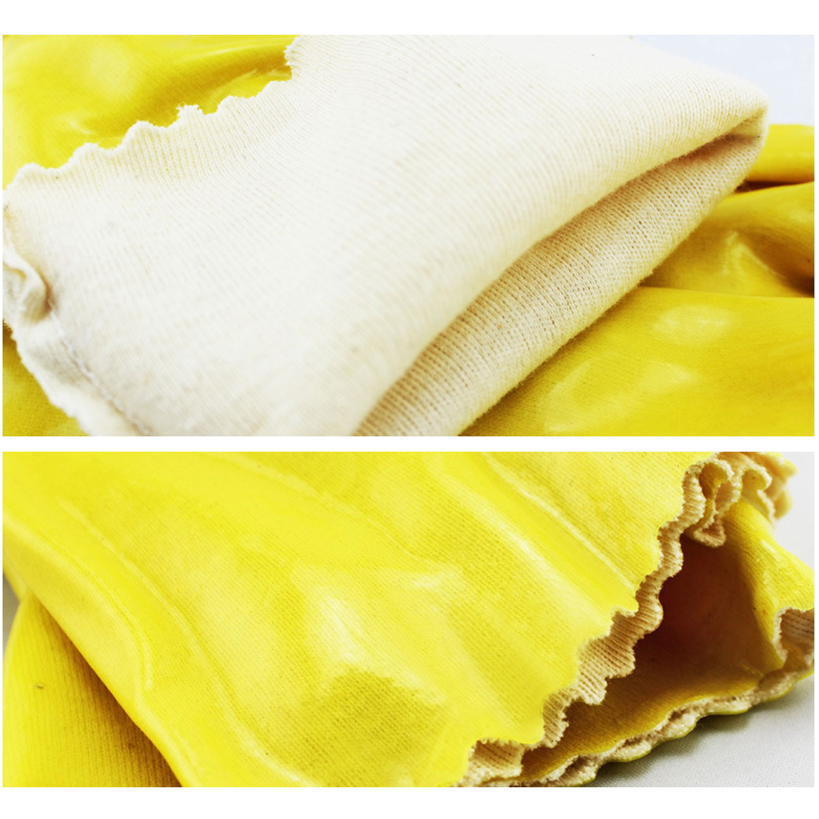 ADAMAS BETA 5 Pairs Plastic Impregnated Gloves 28cm*11cm PVC+Cotton Lining Waterproof Gloves Laboratory Labor Protection Gloves