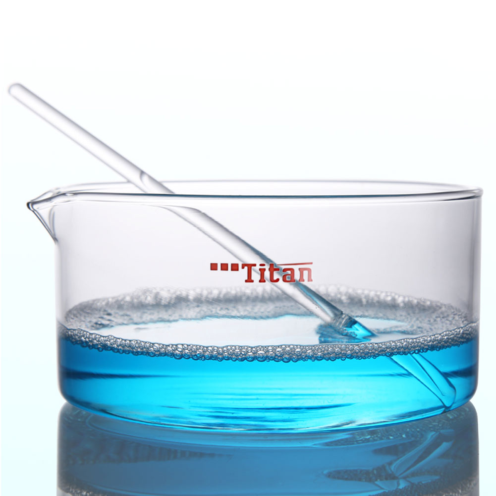ADAMAS-BETA High Borosilicate 3.3 Glass Crystal Dish 100ml 2000ml Plat Bottom Transparent Diameter 80mm 200mm Lab Evaporating Dish