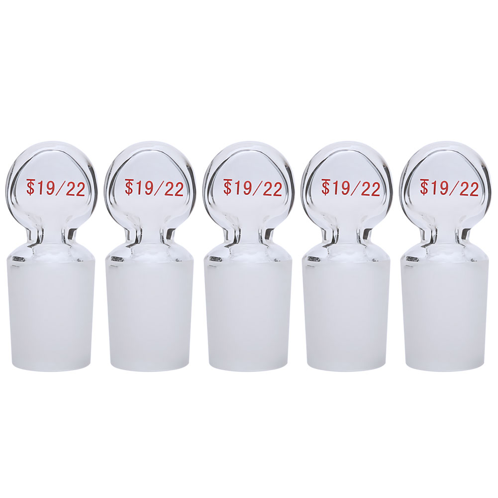 ADAMAS-BETA Lab High Borosilicate Glass Stopcocks Hollow Glass Stopper 14# 19# 24# Standard Grinded with Handle Flasks Bottles Plugs Set