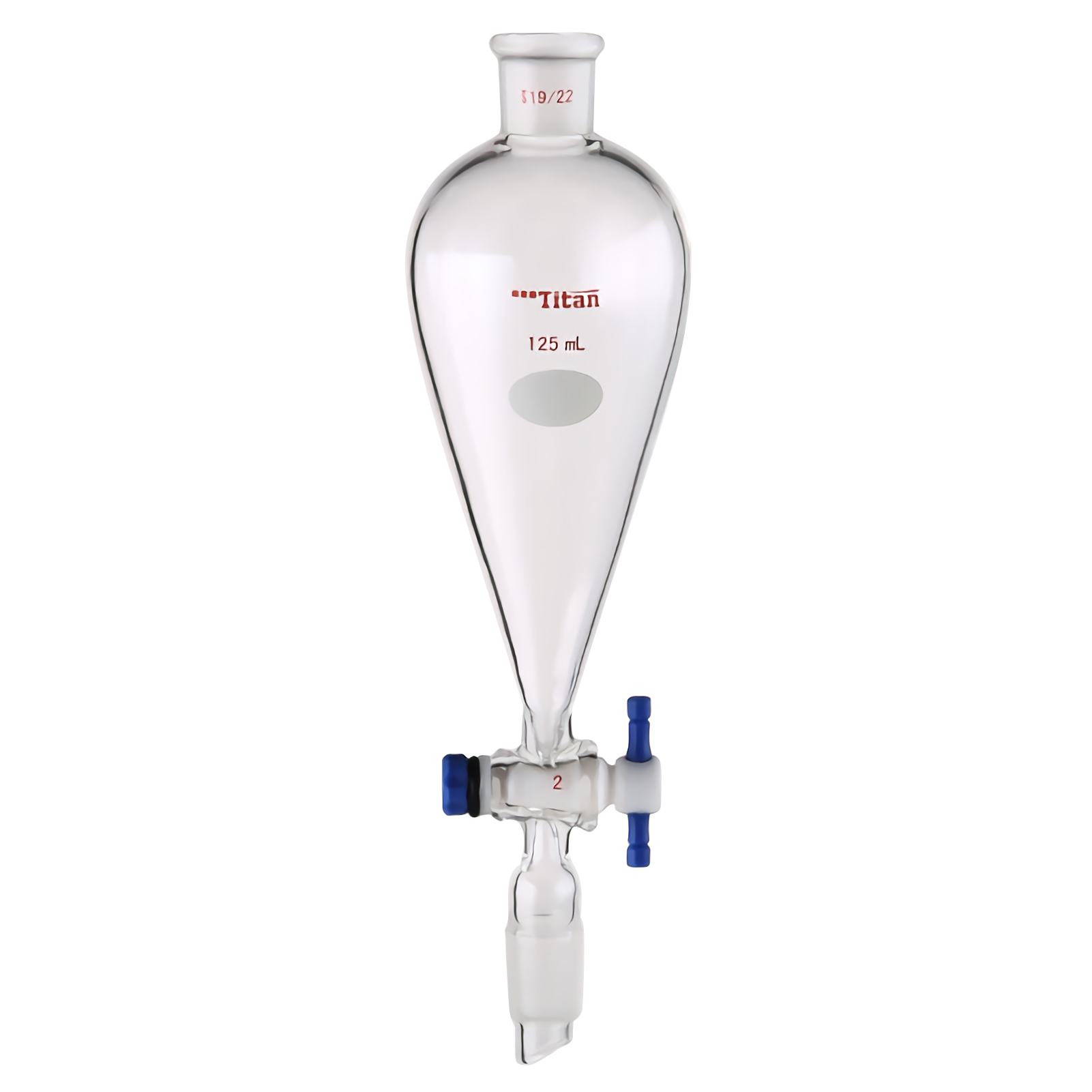 ADAMAS BETA Glass Separating Funnel Laboratory Funnels with Top Plug PTFE/Glass Cock Grinding Mouth 60-1000ml Pear-Shape Lab Filters