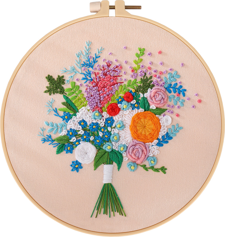 DIY Handmade Embroidery Cross stitch kit - Blooming Flower Pattern