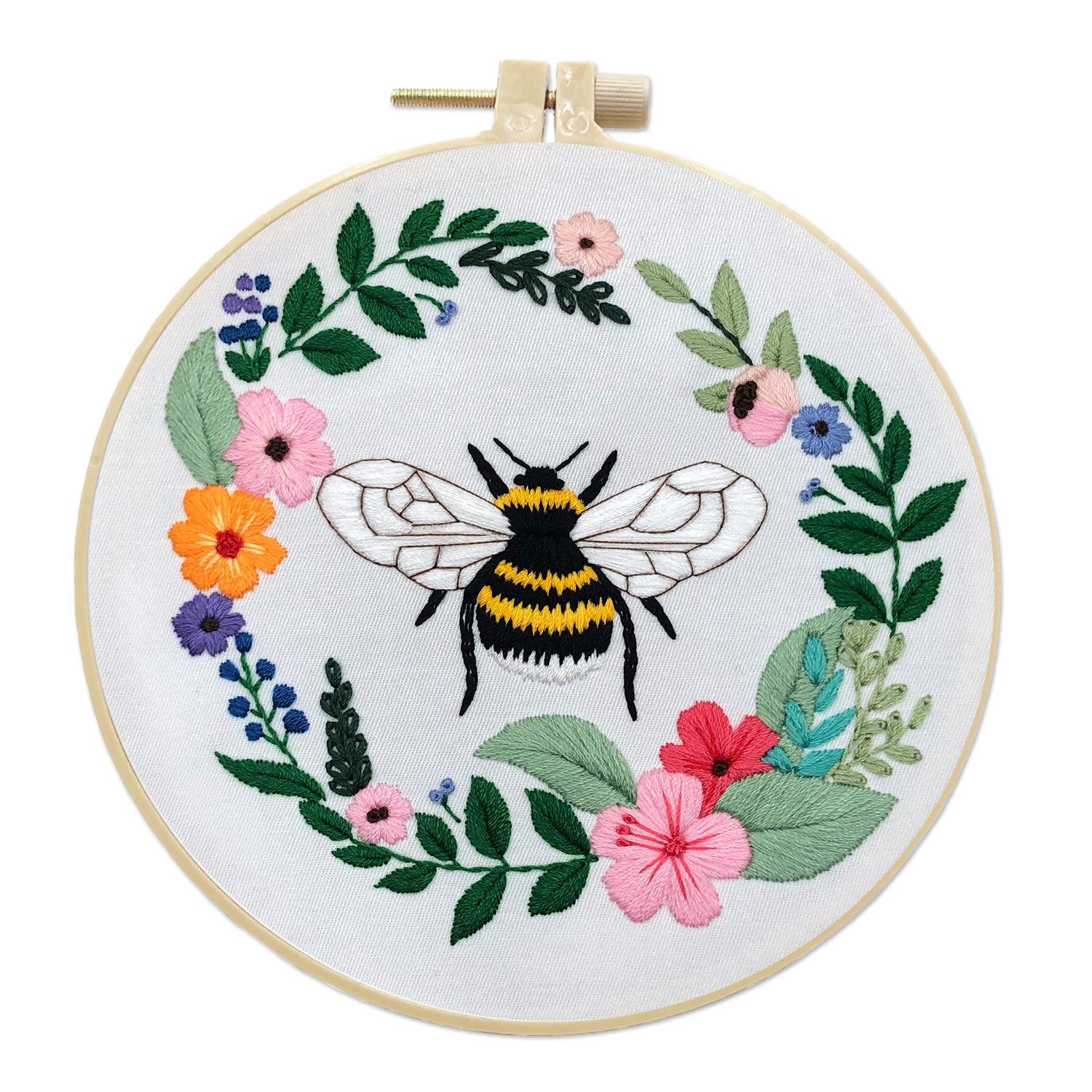 DIY Handmade Embroidery Craft Cross stitch kit Beginner  - Honey & Flower Pattern