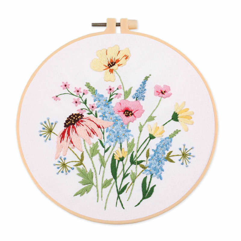 DIY Handmade Embroidery Cross stitch kit -Wildflower Pattern