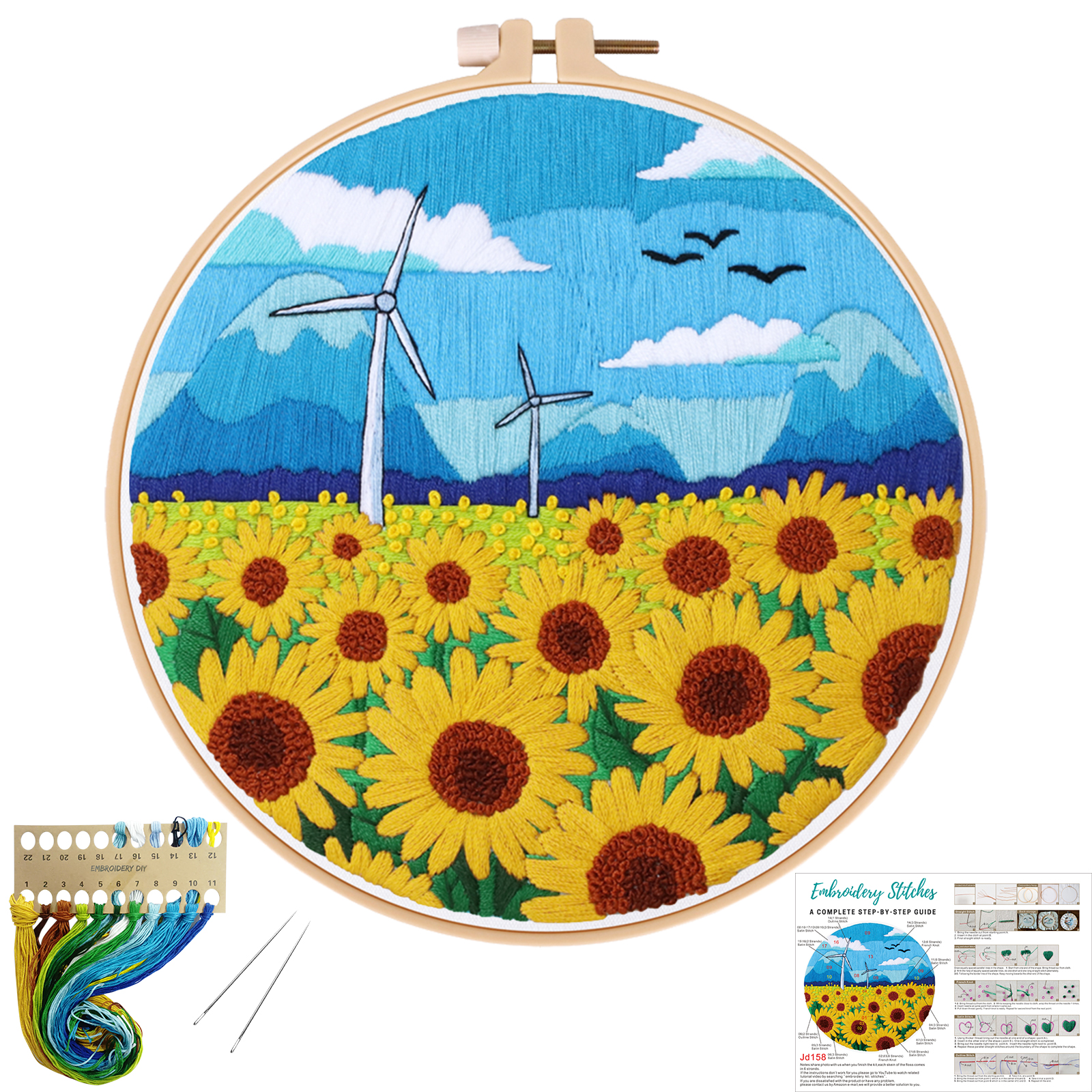 Embroidery Starter Kit Cross stitch kit for Adult Beginner - Butterfly