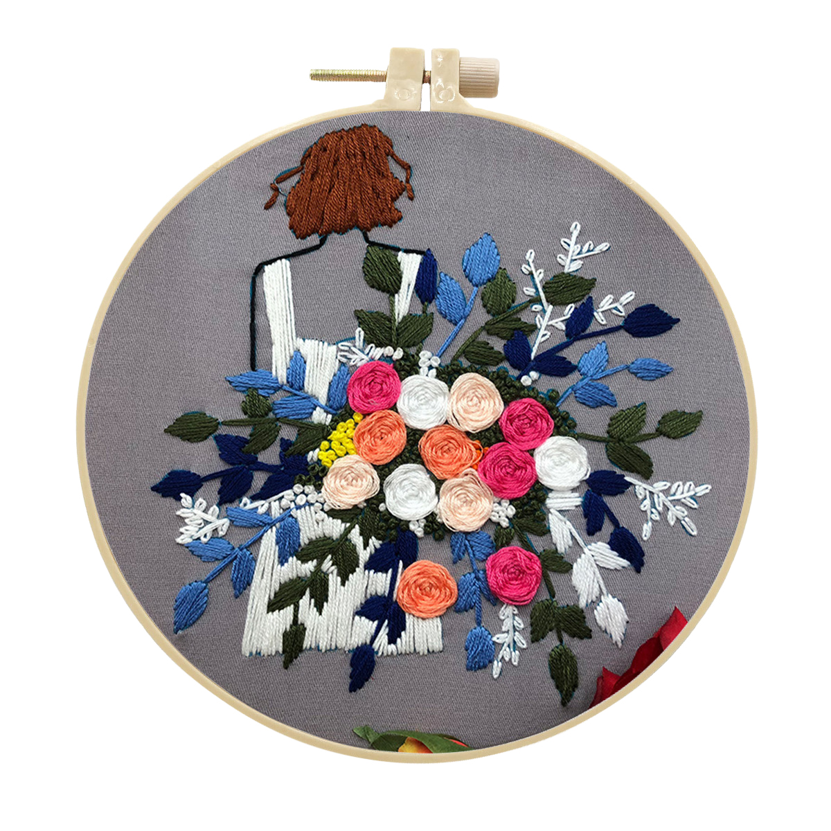 DIY Handmade Embroidery Kit Craft Cross Stitch Kits Beginner - Girl's back Pattern